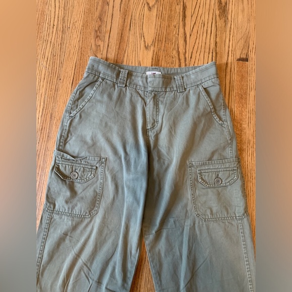 VTG Lee 90s 2000s y2k Baggy Green Cargo Pants Wide Leg 12 Utility Loose Durango - Picture 5 of 11